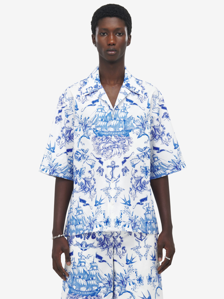 ALEXANDER MCQUEEN - Sailor Tattoo Hawaiian Shirt - Item 839276QOABJ925